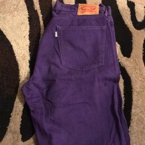 Men Purple Levi 541 jeans